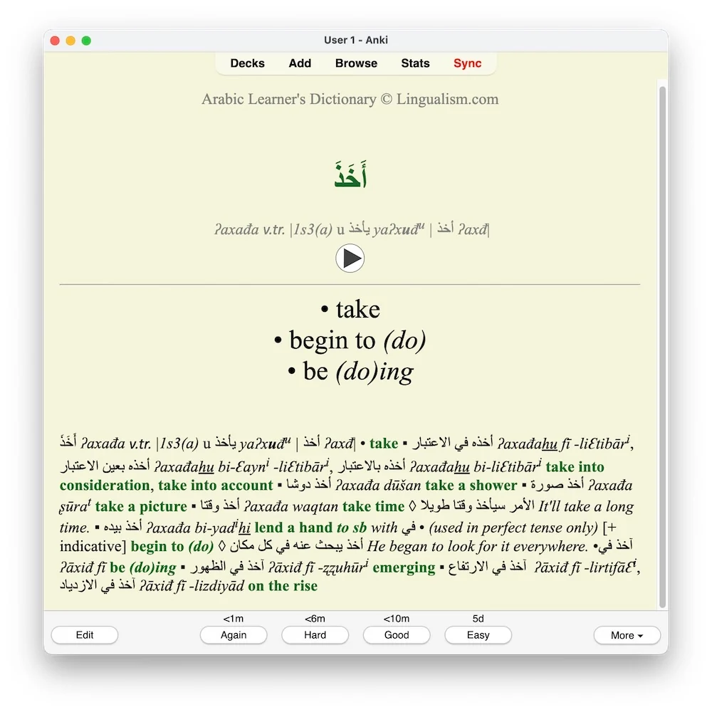 Arabic Learner's Dictionary: Anki Flashcards - Image 3