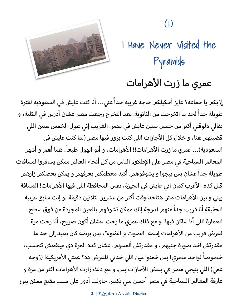 Egyptian Arabic Diaries - Image 3