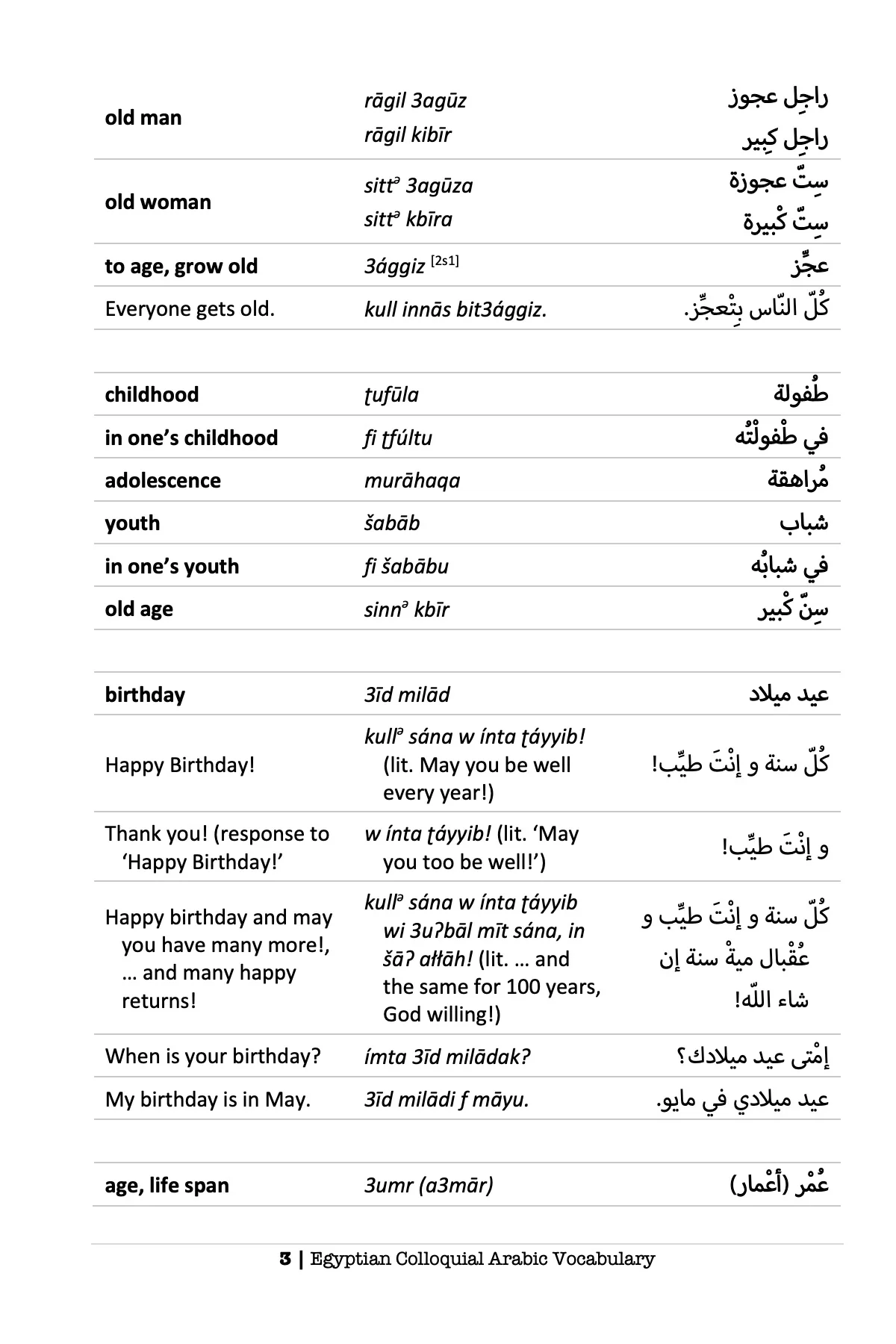 Egyptian Colloquial Arabic Vocabulary - Image 7