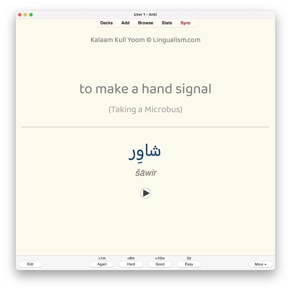 Kalaam Kull Yoom 1: Anki Flashcards - Image 6