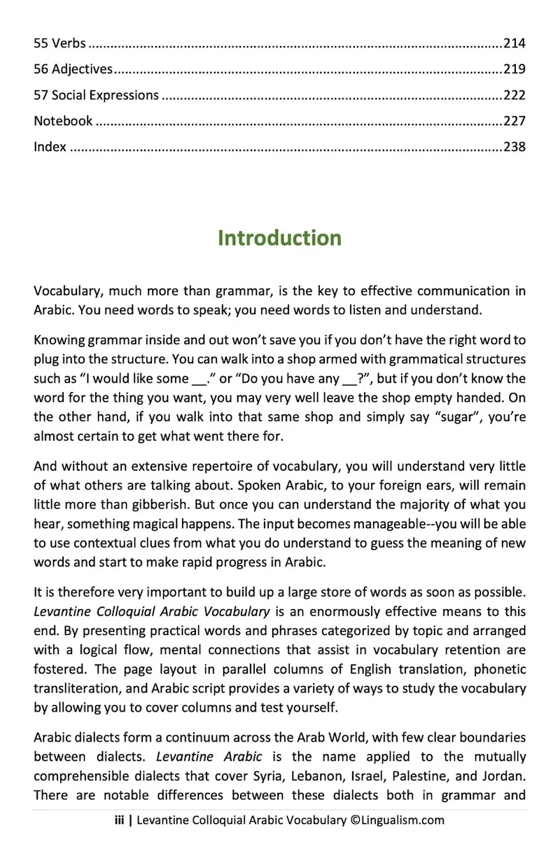 Levantine Colloquial Arabic Vocabulary - Image 4