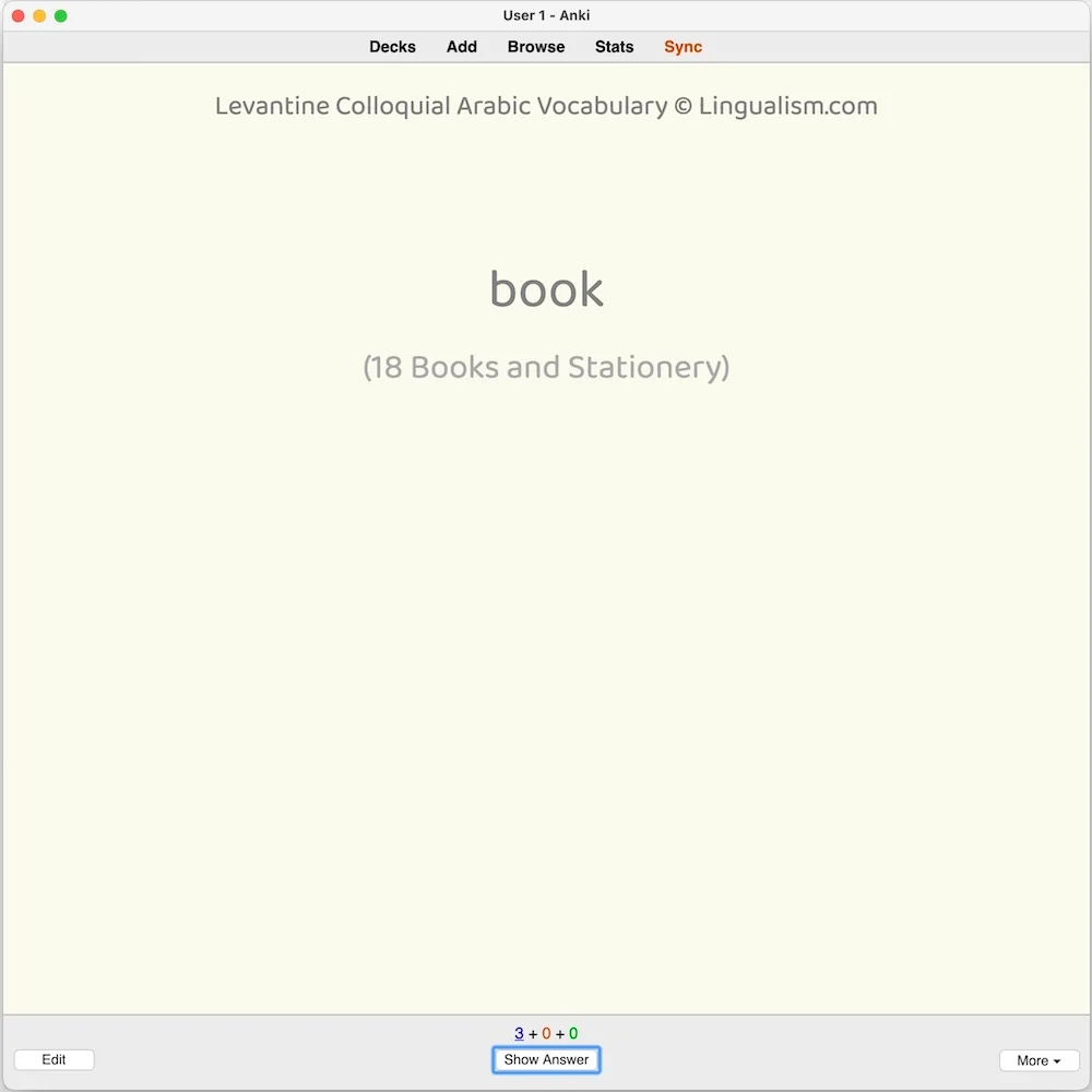 Levantine Colloquial Arabic Vocabulary: Anki Flashcards - Image 4