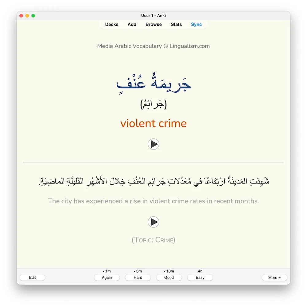 Media Arabic Vocabulary 1: Anki Flashcards - Image 6
