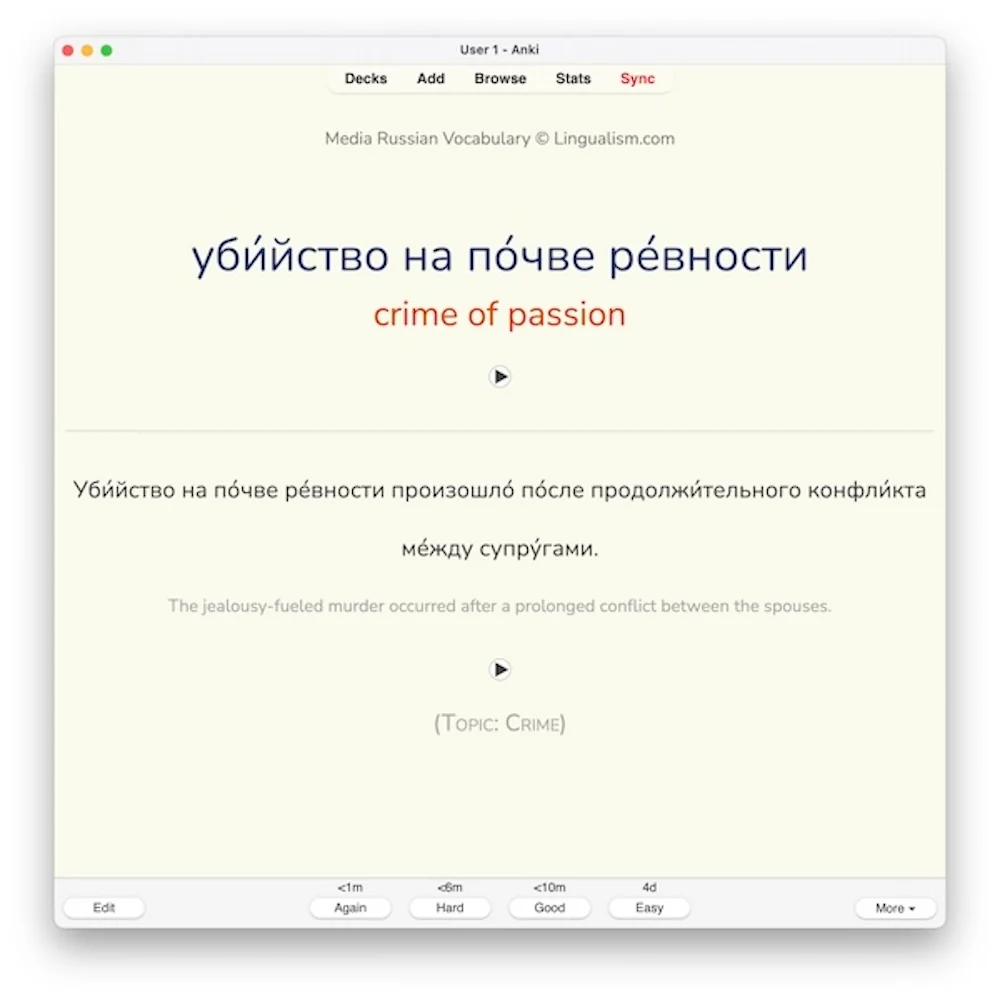 Media Russian Vocabulary 1: Anki Flashcards - Image 6
