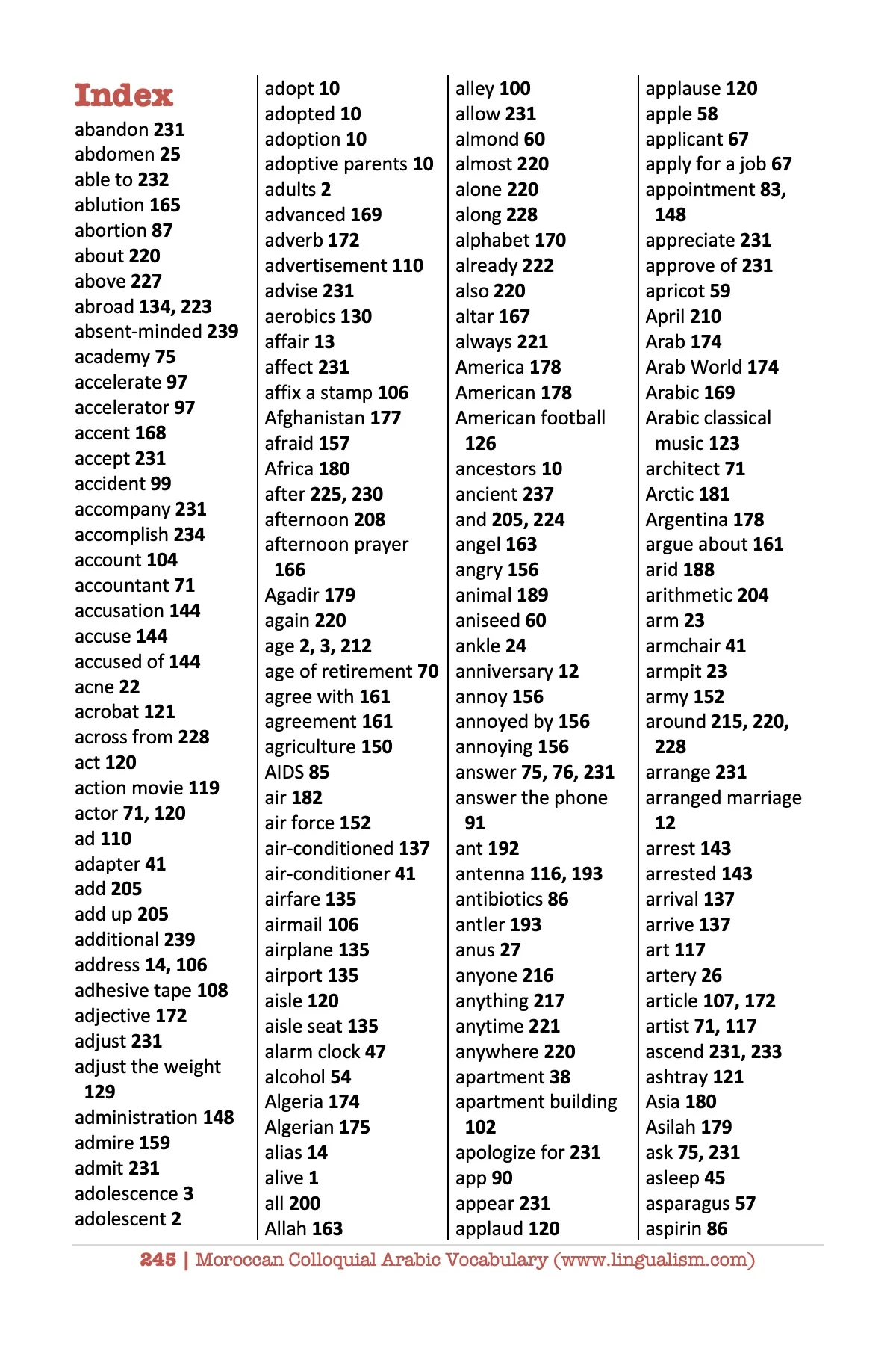 Moroccan Colloquial Arabic Vocabulary - Image 9