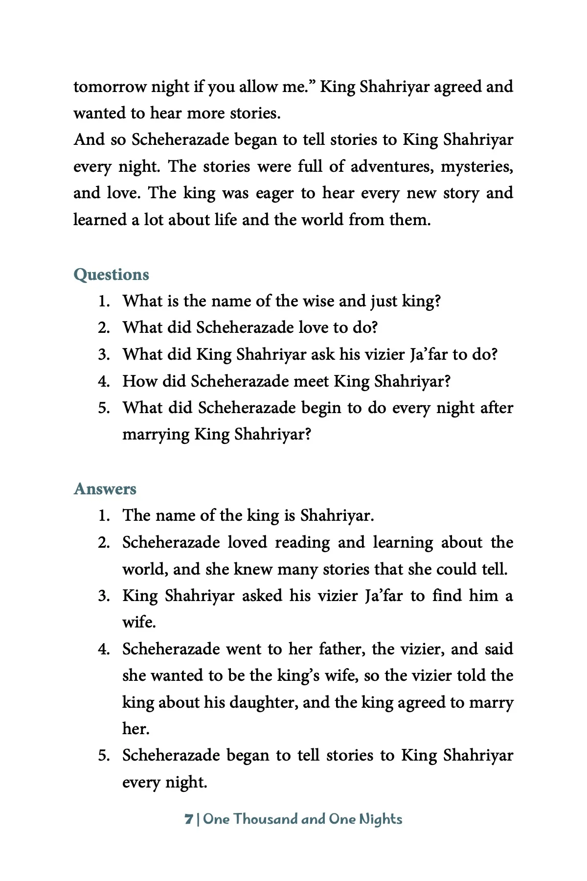 One Thousand and One Nights (Elementary - MSA) - Image 8