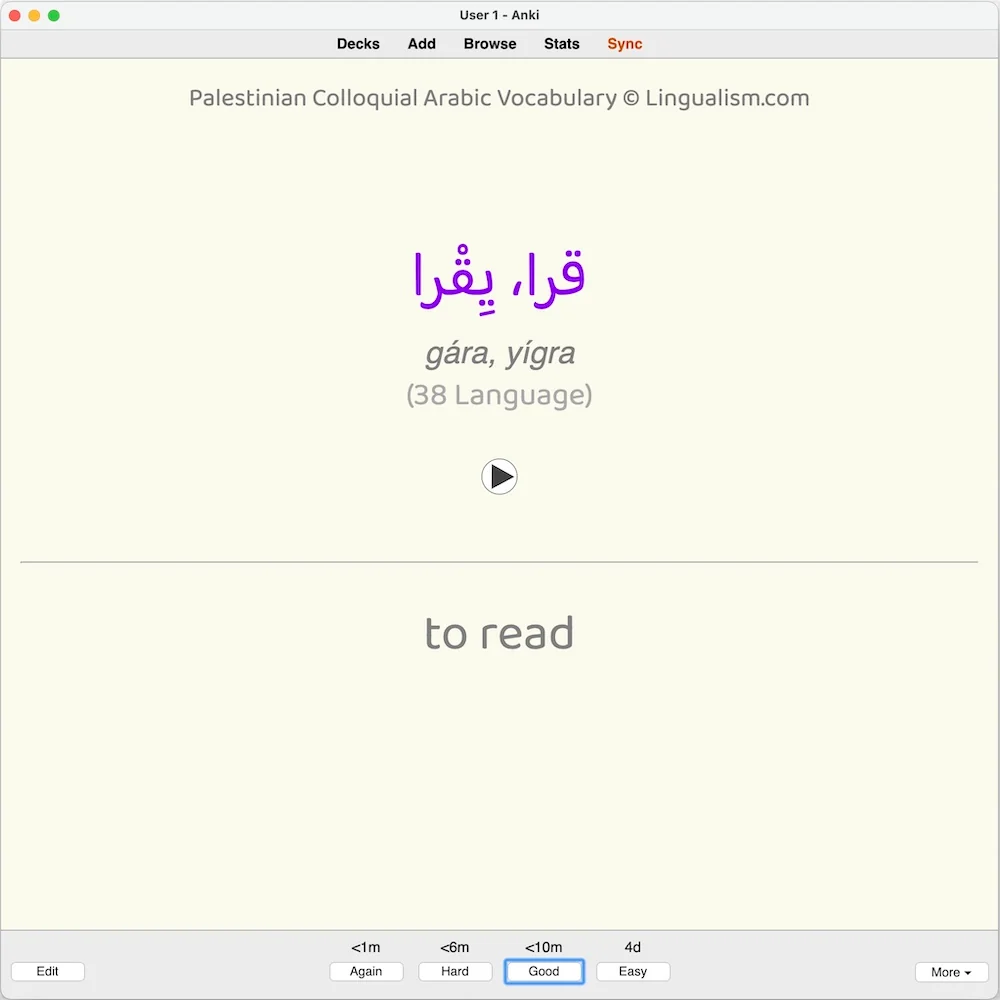 Palestinian Colloquial Arabic Vocabulary: Anki Flashcards - Image 7