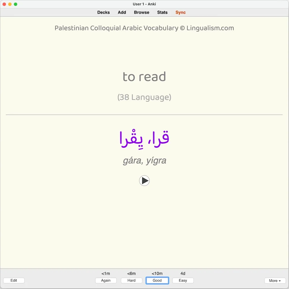Palestinian Colloquial Arabic Vocabulary: Anki Flashcards - Image 9