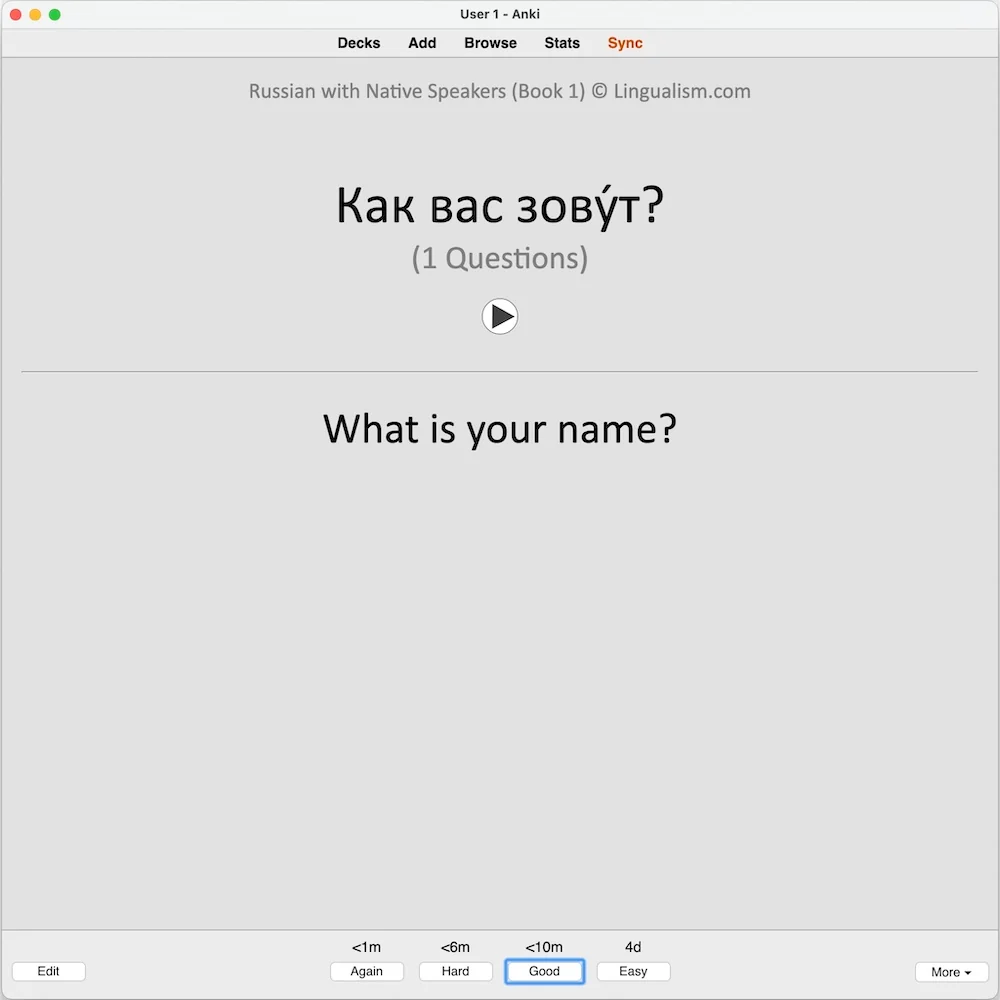 Russian with Native Speakers (Book 1): Anki Flashcards - Image 3