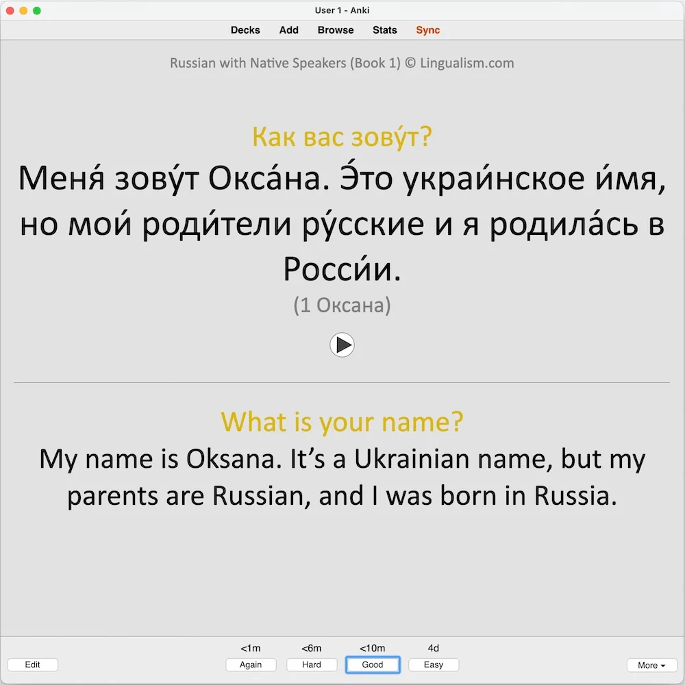 Russian with Native Speakers (Book 1): Anki Flashcards - Image 7
