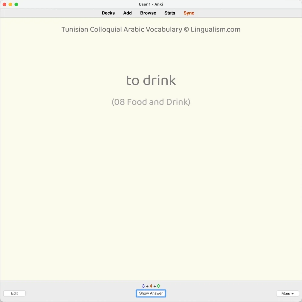 Tunisian Colloquial Arabic Vocabulary: Anki Flashcards - Image 7